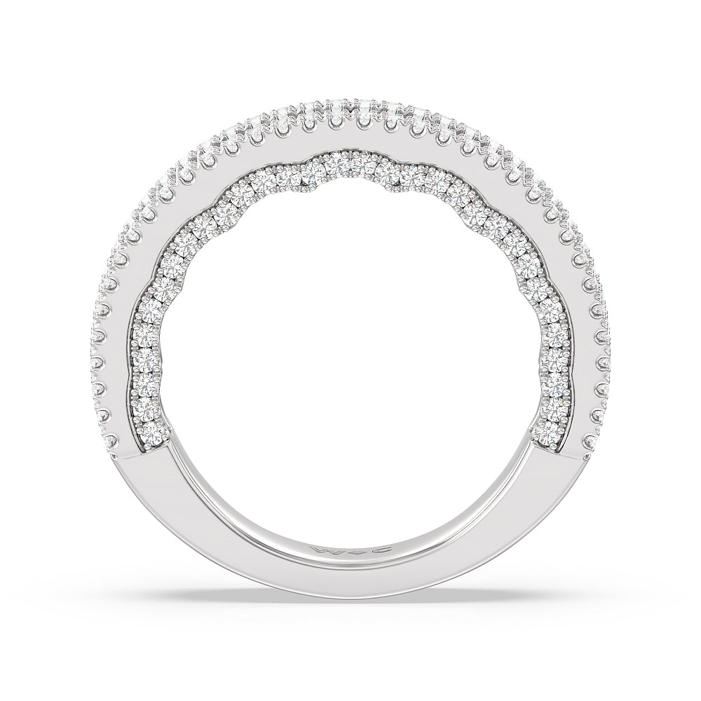 The Chelsea Band with 18KT White Gold Cut Diamond in 14KT White Gold view 2
