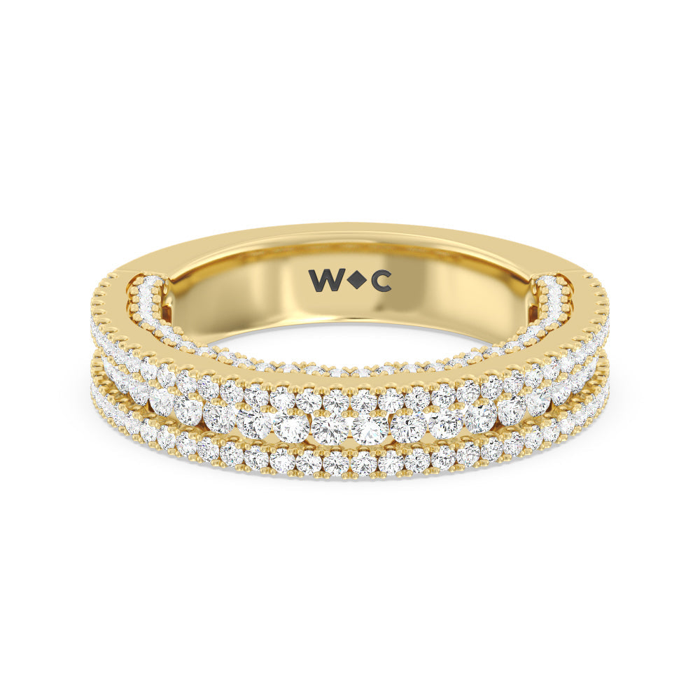 The Chelsea Band with 18KT Yellow Gold Cut Diamond in 14KT Yellow Gold view 1
