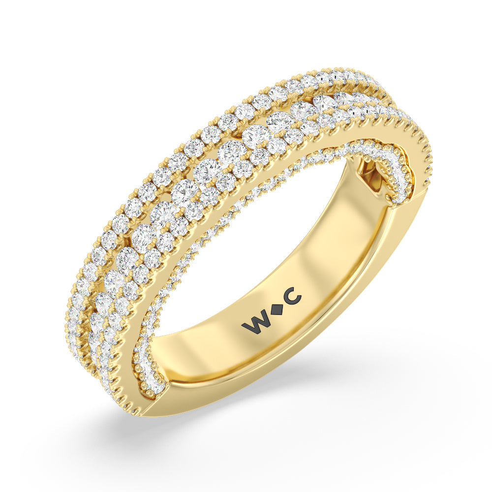The Chelsea Band with 18KT Yellow Gold Cut Diamond in 14KT Yellow Gold view 4
