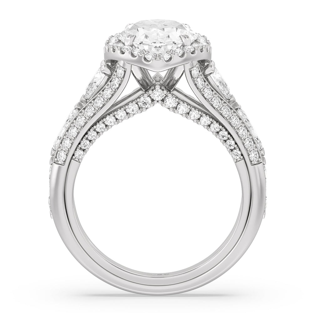 Oval Cut The Apollo Ring with Lab Grown Diamond in 14KT Platinum view 2
