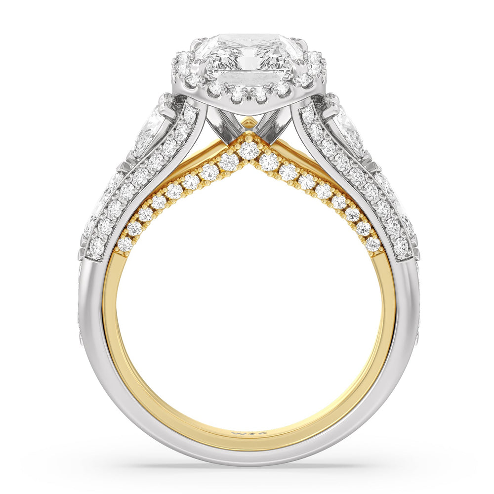 Radiant Cut The Apollo Ring with Lab Grown Diamond in 14KT White & Yellow Gold view 2
