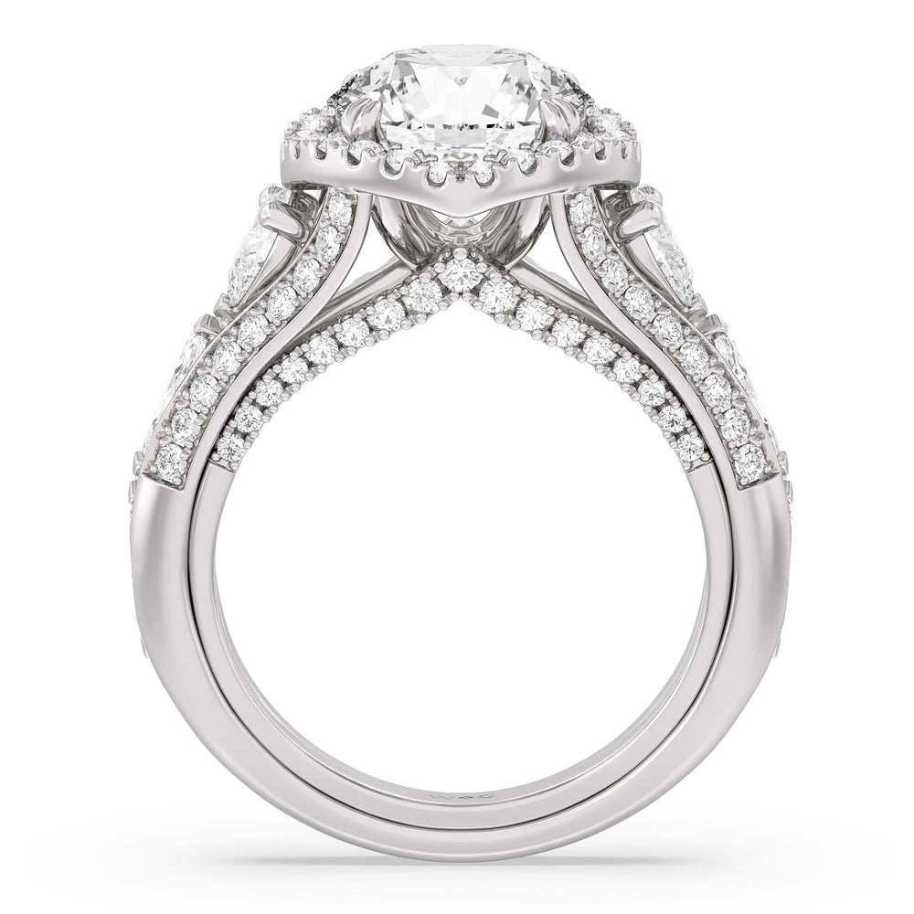Round Cut The Apollo Ring with Lab Grown Diamond in 14KT Platinum view 2
