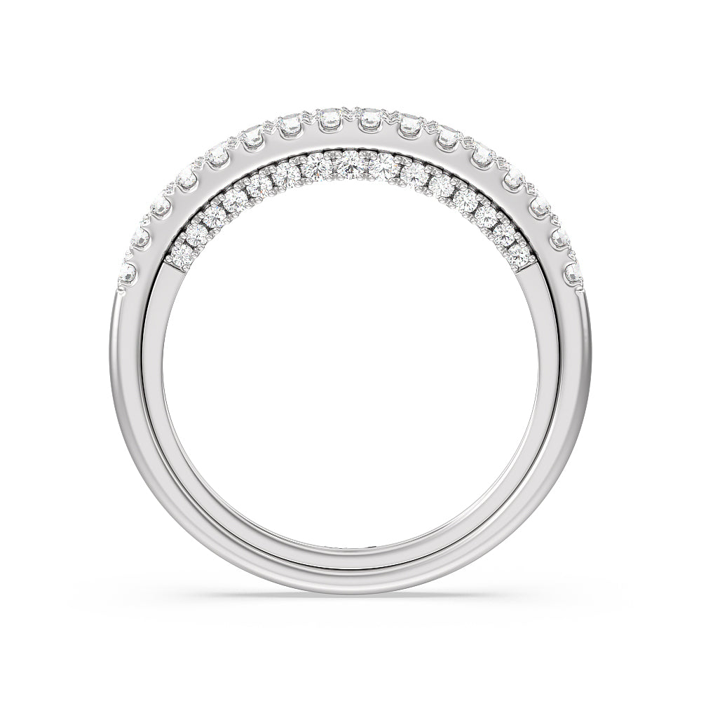The Apollo Diamond Band with 18KT White Gold Cut Diamond in 14KT White Gold view 2

