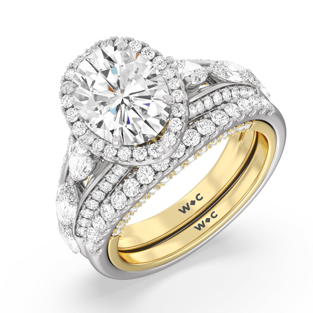 Oval Cut The Apollo Ring with Lab Grown Diamond in 14KT White & Rose Gold view 5
