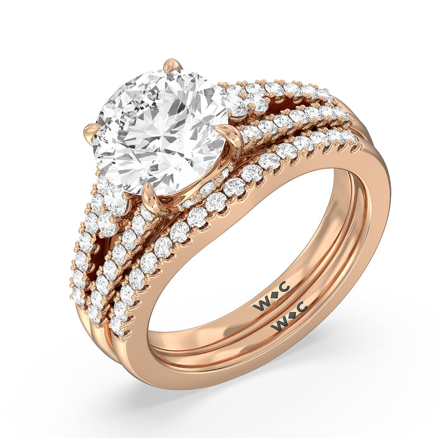 Emerald Cut The Greenwich Village Ring with Lab Grown Diamond in 14KT Rose Gold view 6
