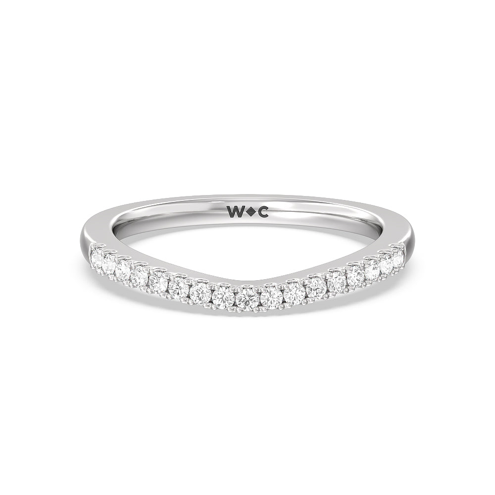 The Greenwich Village Band with 18KT White Gold Cut Diamond in 14KT White Gold view 1
