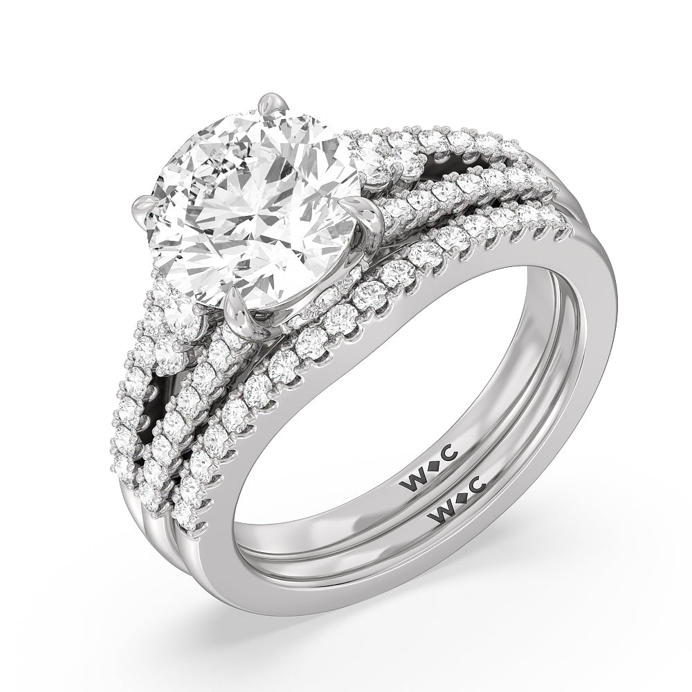 The Greenwich Village Band with 18KT White Gold Cut Diamond in 14KT White Gold view 3
