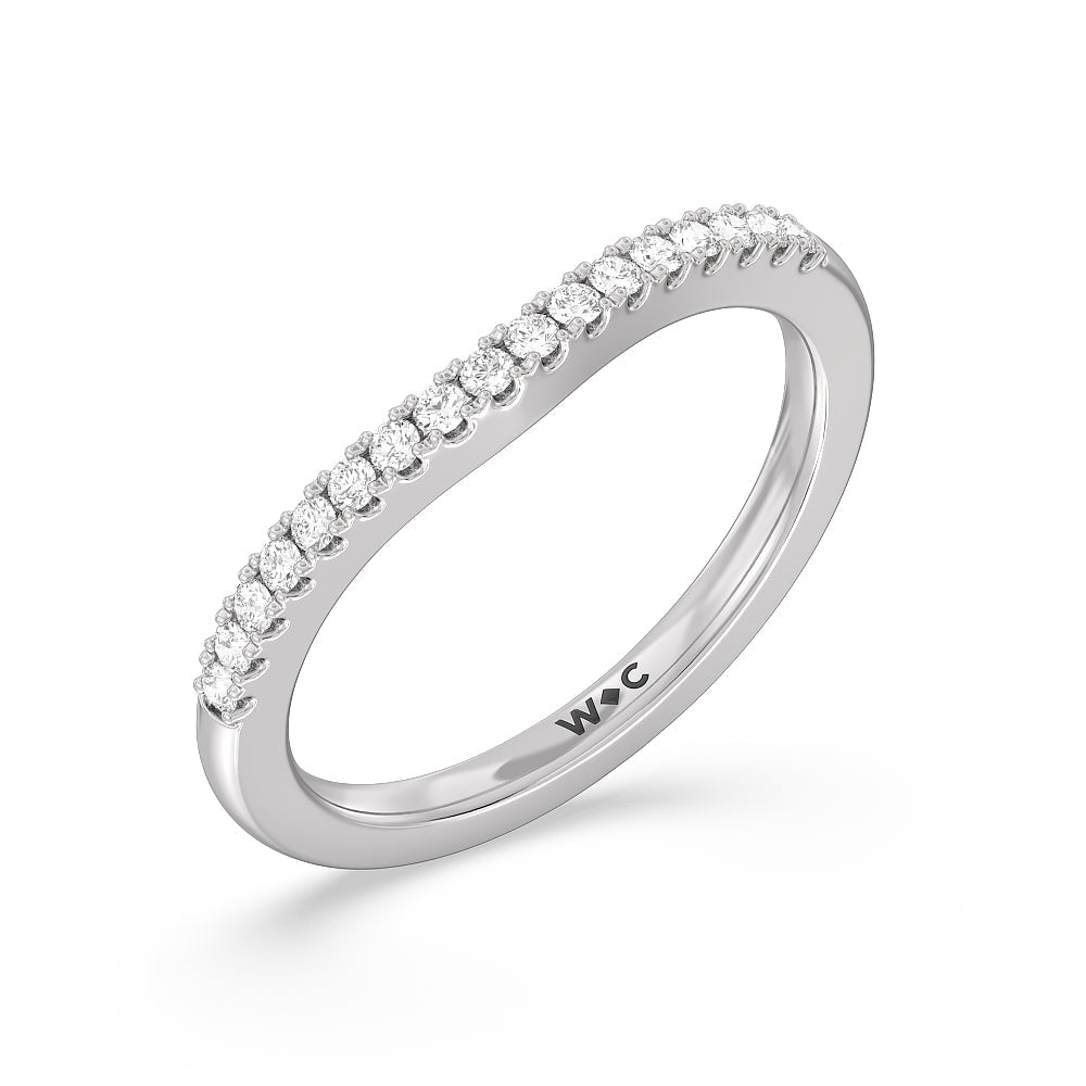 The Greenwich Village Band with 18KT White Gold Cut Diamond in 14KT White Gold view 4
