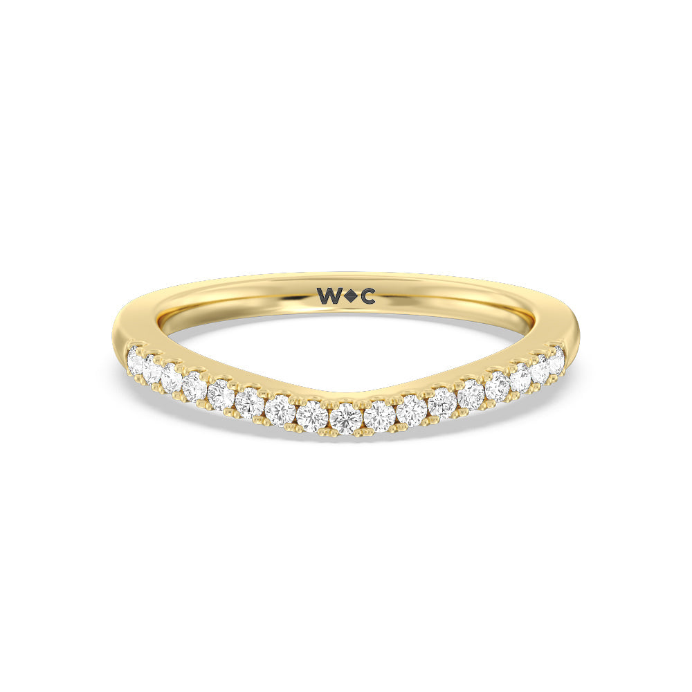 The Greenwich Village Band with 18KT Yellow Gold Cut Diamond in 14KT Yellow Gold view 1
