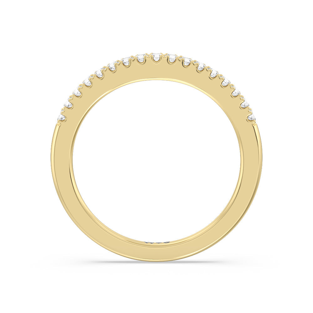 The Greenwich Village Band with 18KT Yellow Gold Cut Diamond in 14KT Yellow Gold view 2
