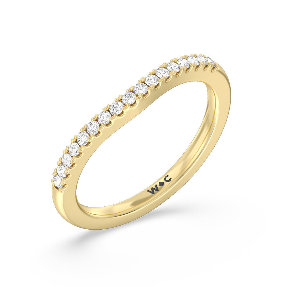 The Greenwich Village Band with 18KT Yellow Gold Cut Diamond in 14KT Yellow Gold view 4

