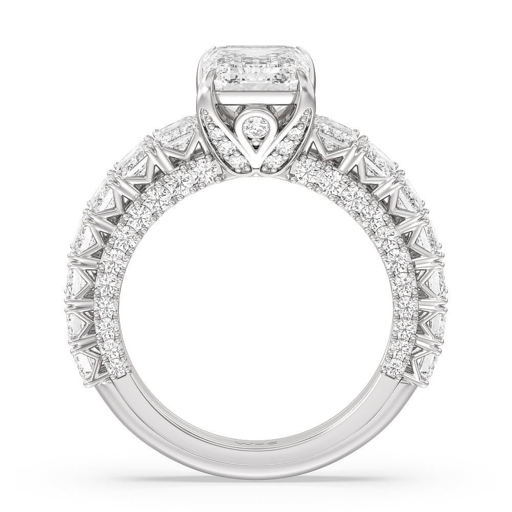 Emerald Cut The Lexington Avenue Ring with Lab Grown Diamond in 14KT Platinum view 2
