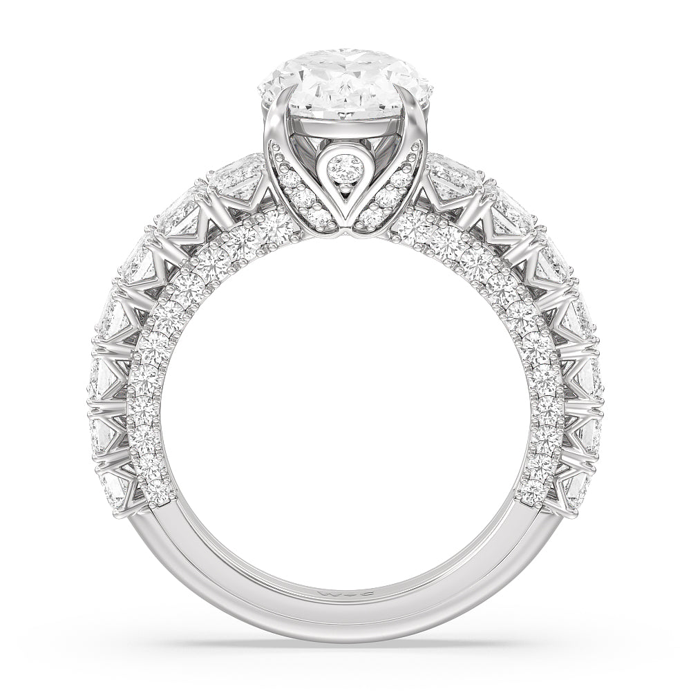 Oval Cut The Lexington Avenue Ring with Lab Grown Diamond in 14KT Platinum view 2

