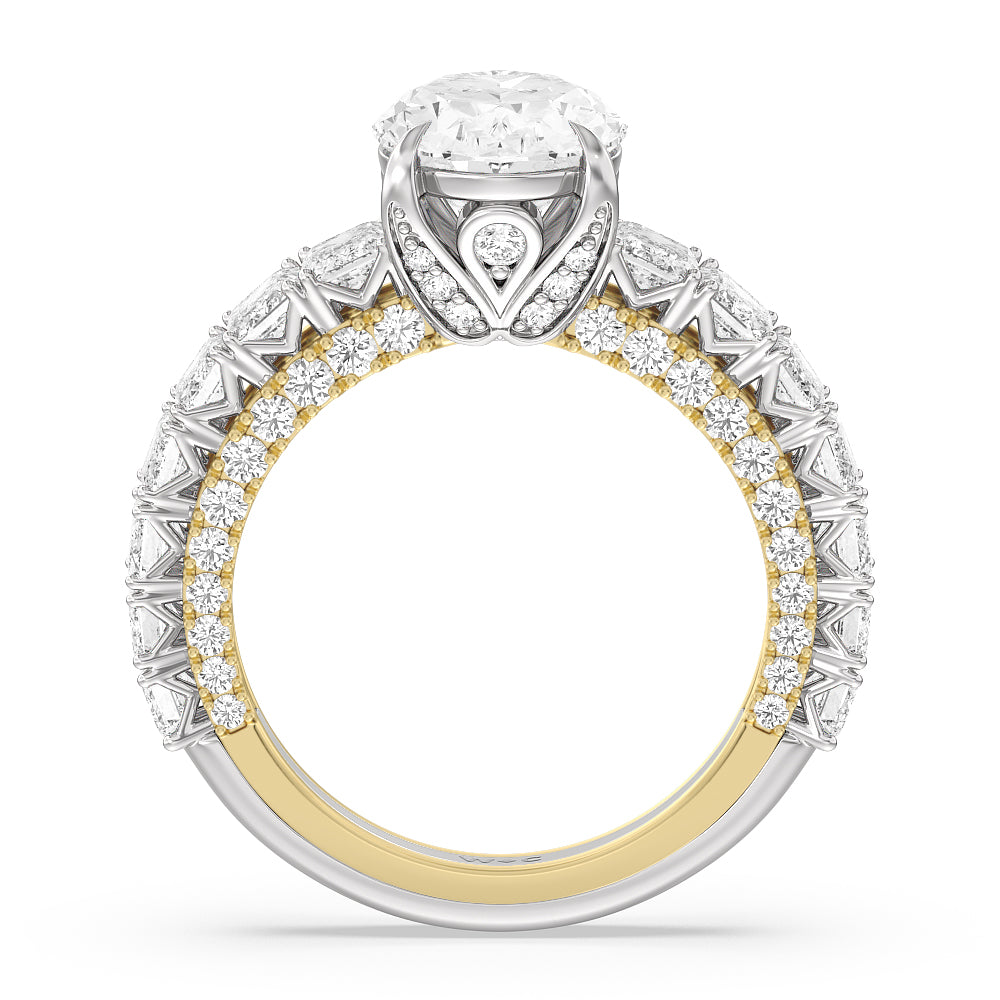 Oval Cut The Lexington Avenue Ring with Lab Grown Diamond in 14KT White & Yellow Gold view 2
