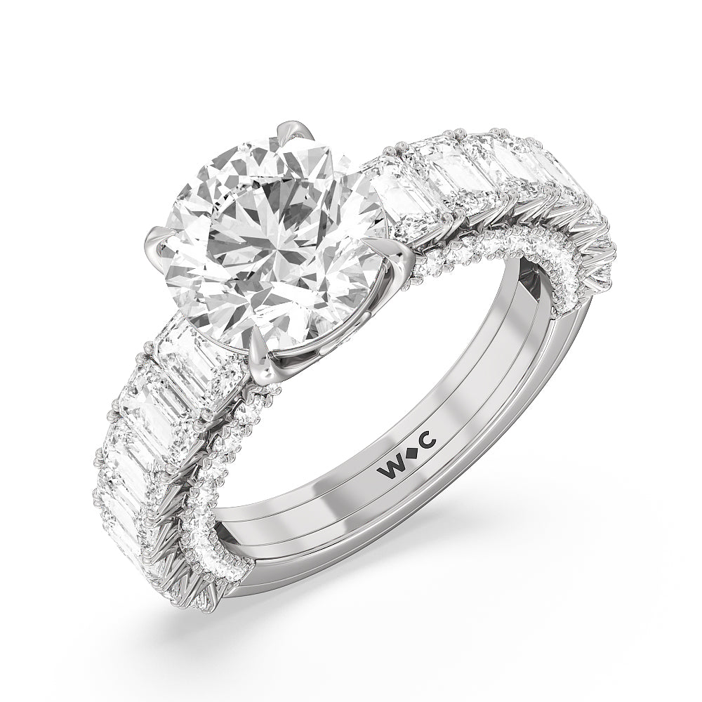Round Cut The Lexington Avenue Ring with Lab Grown Diamond in 14KT Platinum view 3
