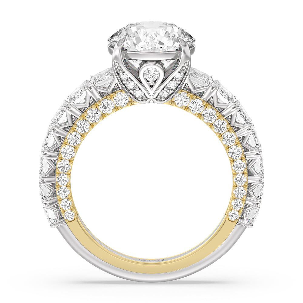 Round Cut The Lexington Avenue Ring with Lab Grown Diamond in 14KT White & Yellow Gold view 2
