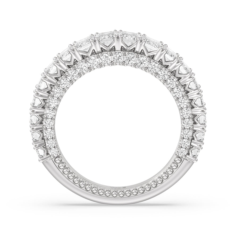 The Lexington Avenue Diamond Wedding Band with 18KT White Gold Cut Diamond in 14KT White Gold view 2
