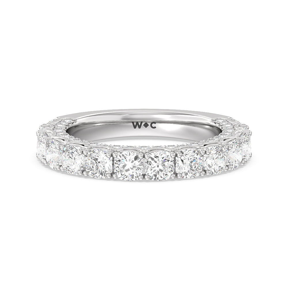 The Balthazar Diamond Band with 18KT White Gold Cut Diamond in 14KT White Gold view 1
