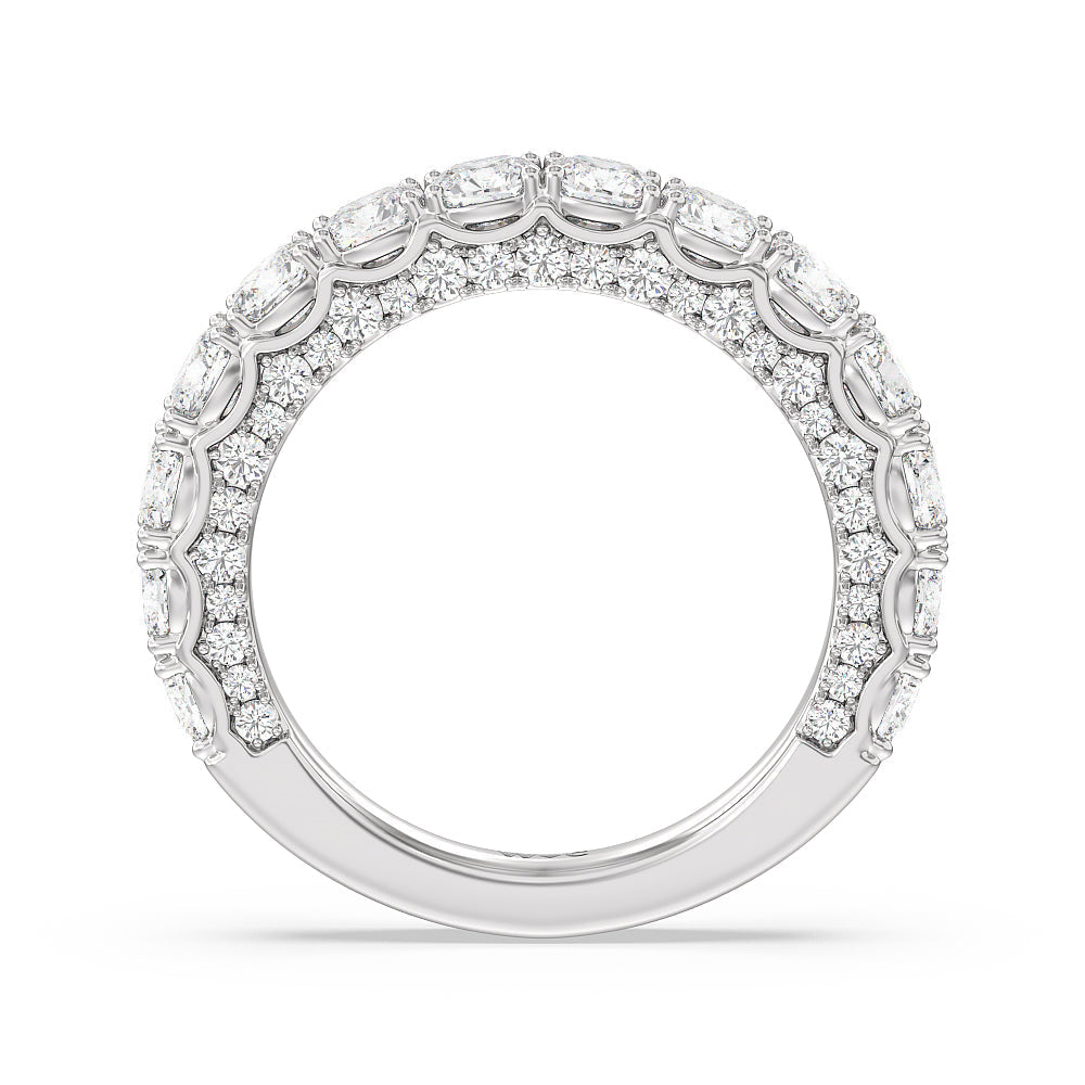 The Balthazar Diamond Band with 18KT White Gold Cut Diamond in 14KT White Gold view 2

