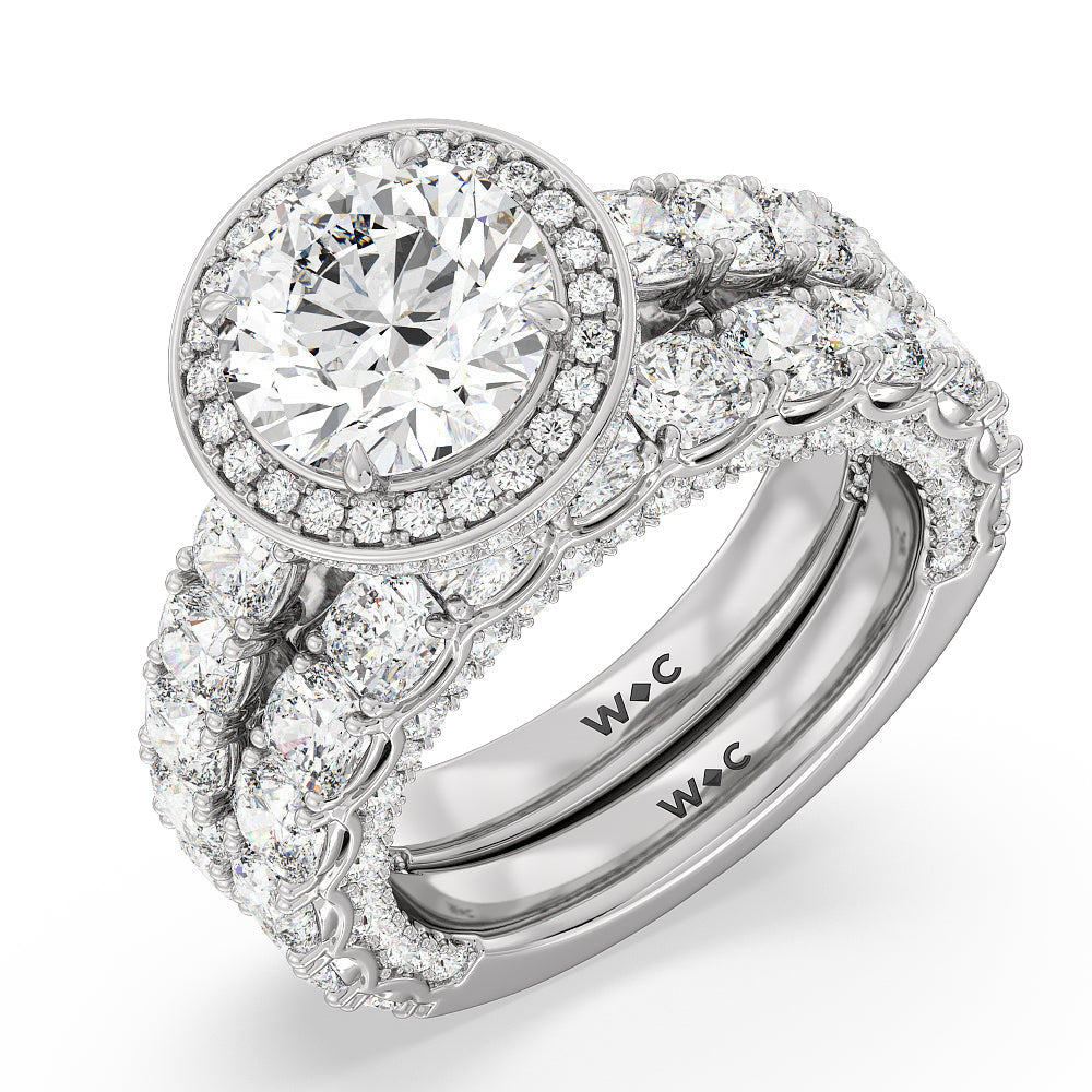 The Balthazar Diamond Band with 18KT White Gold Cut Diamond in 14KT White Gold view 4
