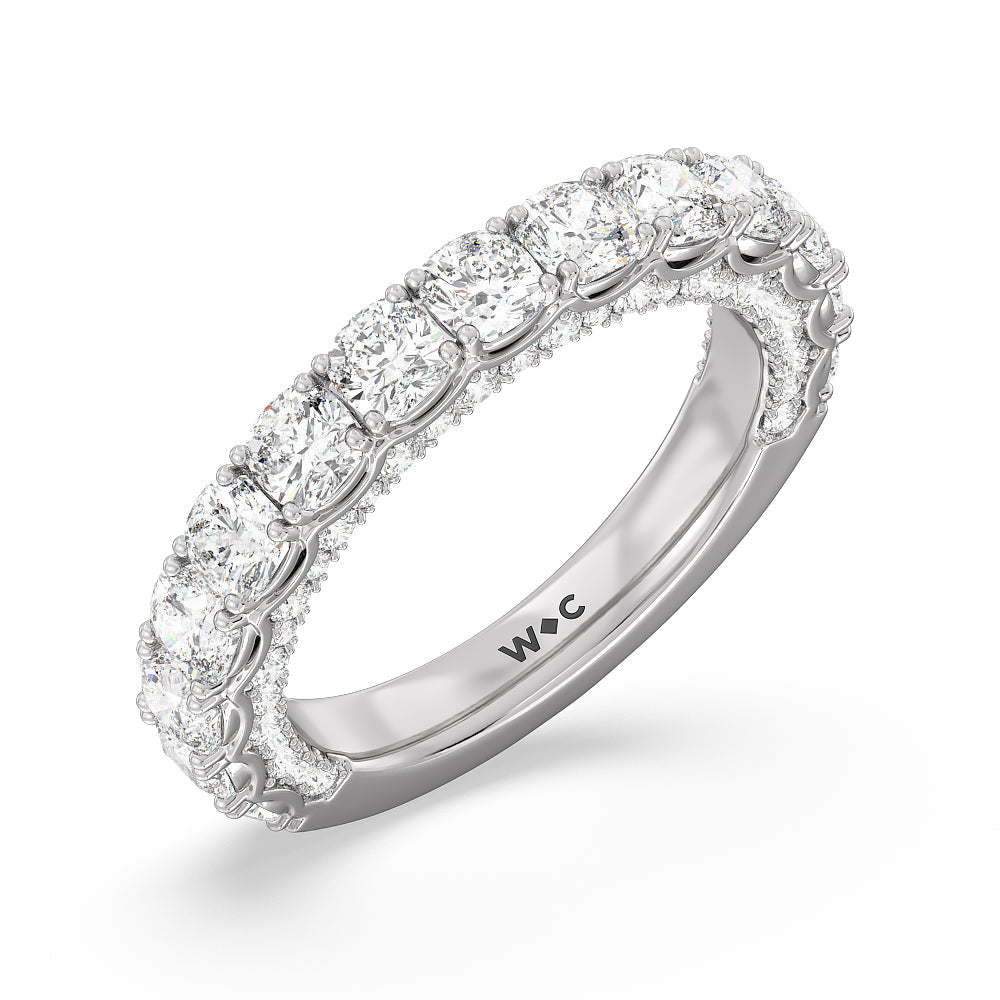 The Balthazar Diamond Band with 18KT White Gold Cut Diamond in 14KT White Gold view 3
