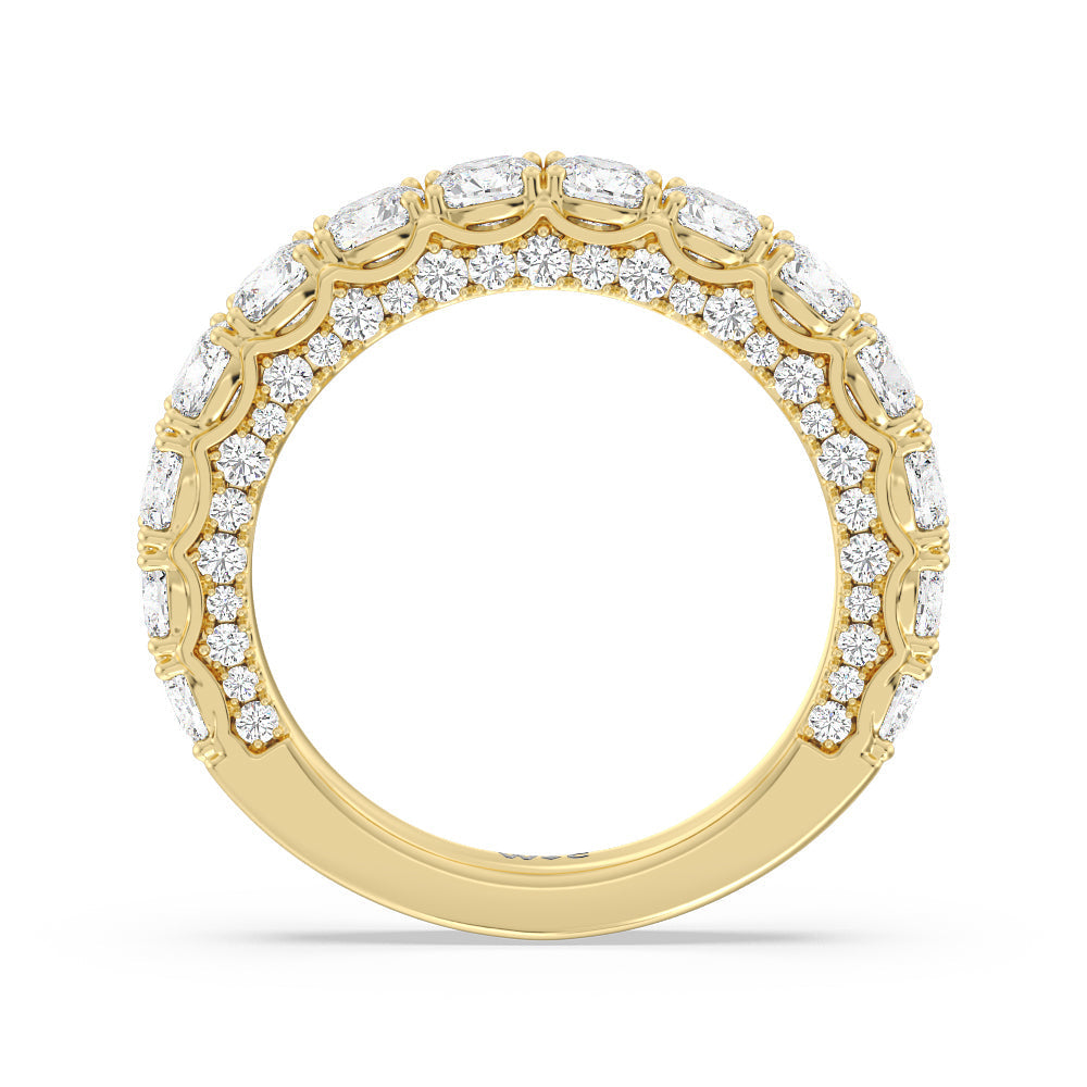 The Balthazar Diamond Band with 18KT Yellow Gold Cut Diamond in 14KT Yellow Gold view 2
