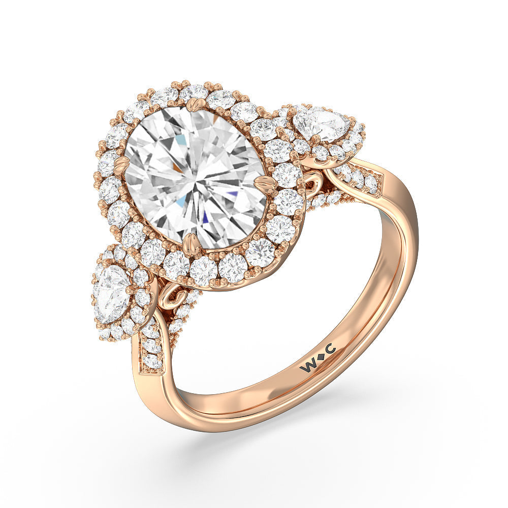Oval Cut The High Line Ring with Lab Grown Diamond in 14KT Rose Gold view 3
