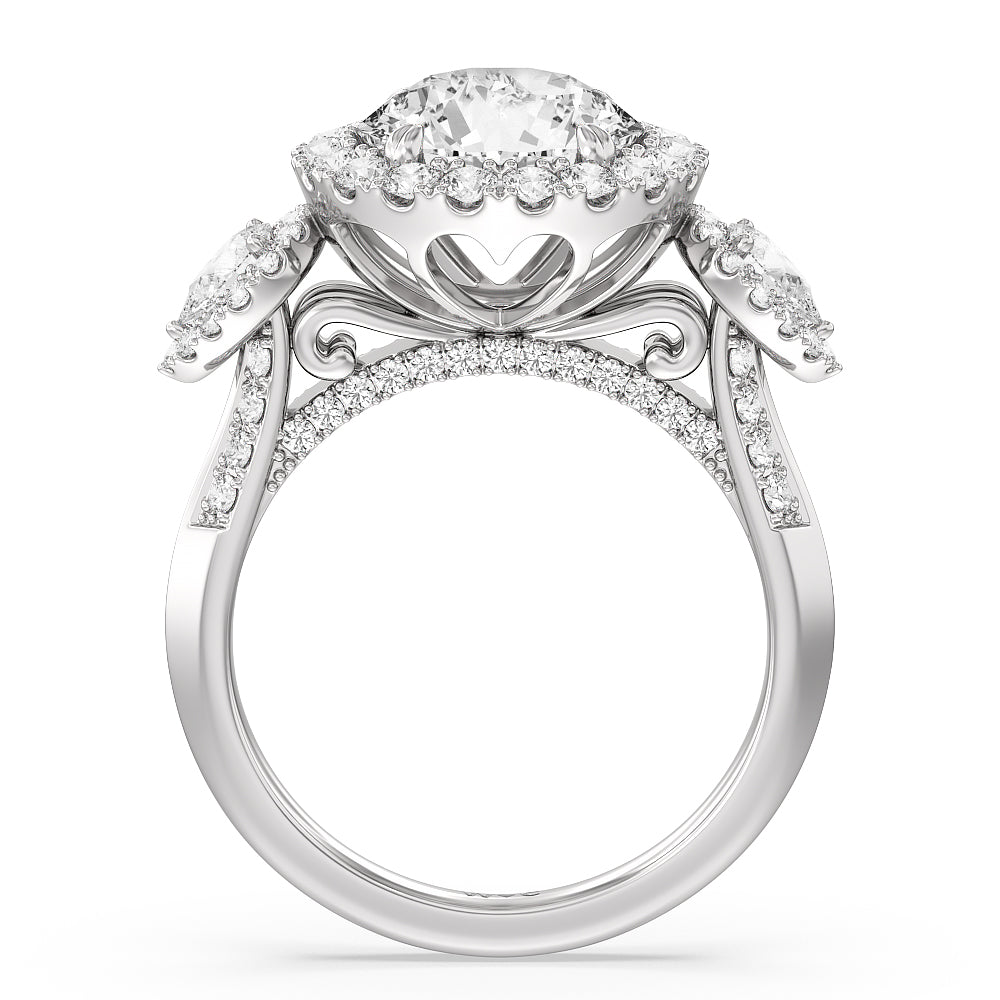 Round Cut The High Line Ring with Lab Grown Diamond in 14KT Platinum view 2
