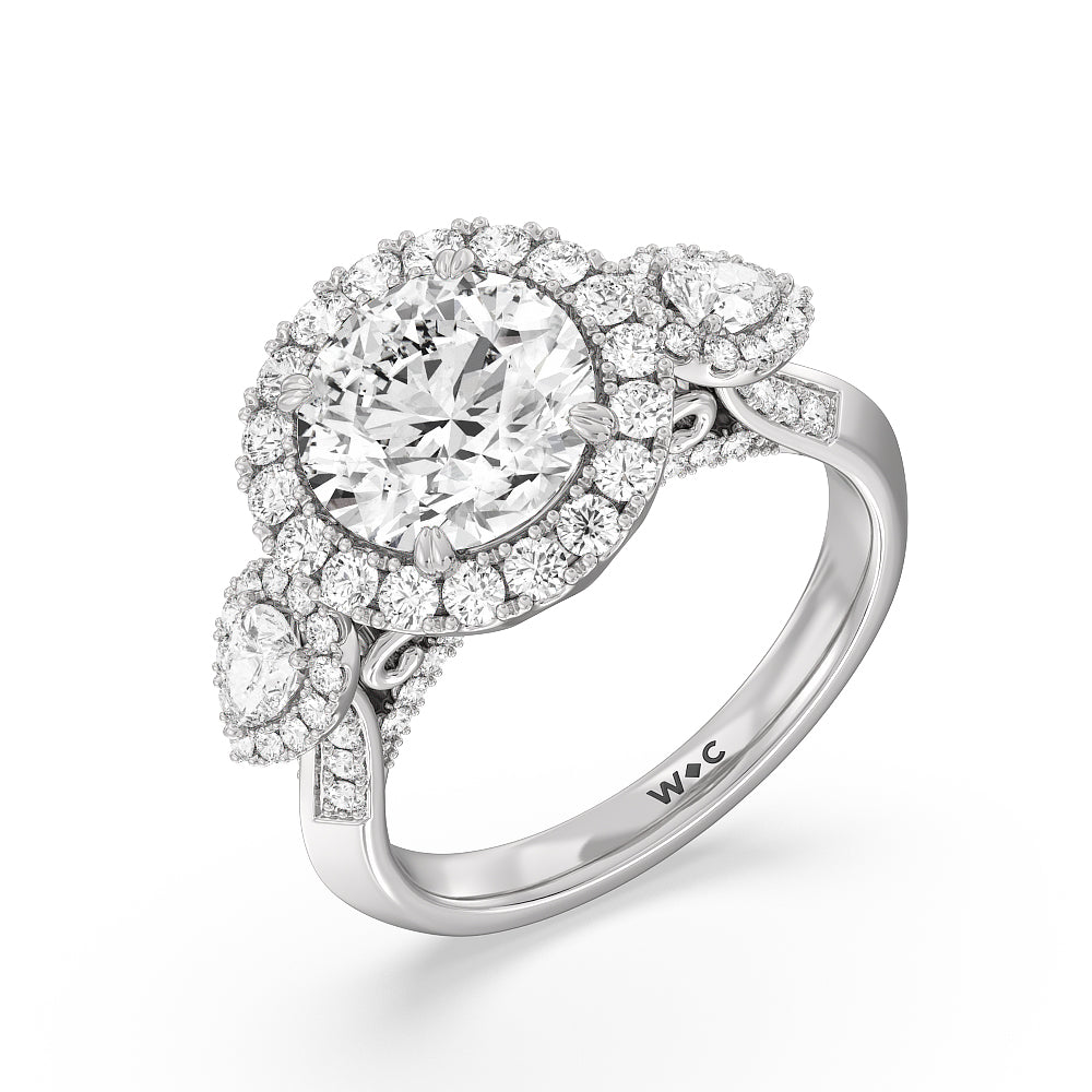 Round Cut The High Line Ring with Lab Grown Diamond in 14KT Platinum view 3
