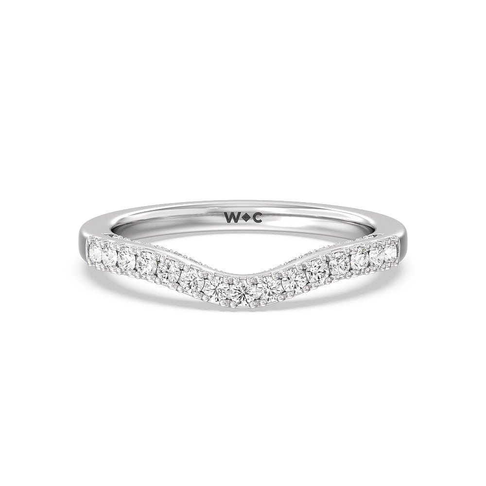 The High Line Diamond Band with 18KT White Gold Cut Diamond in 14KT White Gold view 1
