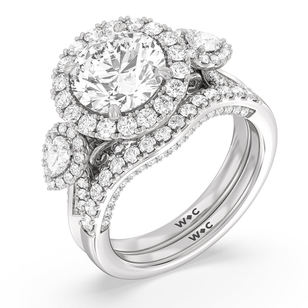 The High Line Diamond Band with 18KT White Gold Cut Diamond in 14KT White Gold view 4
