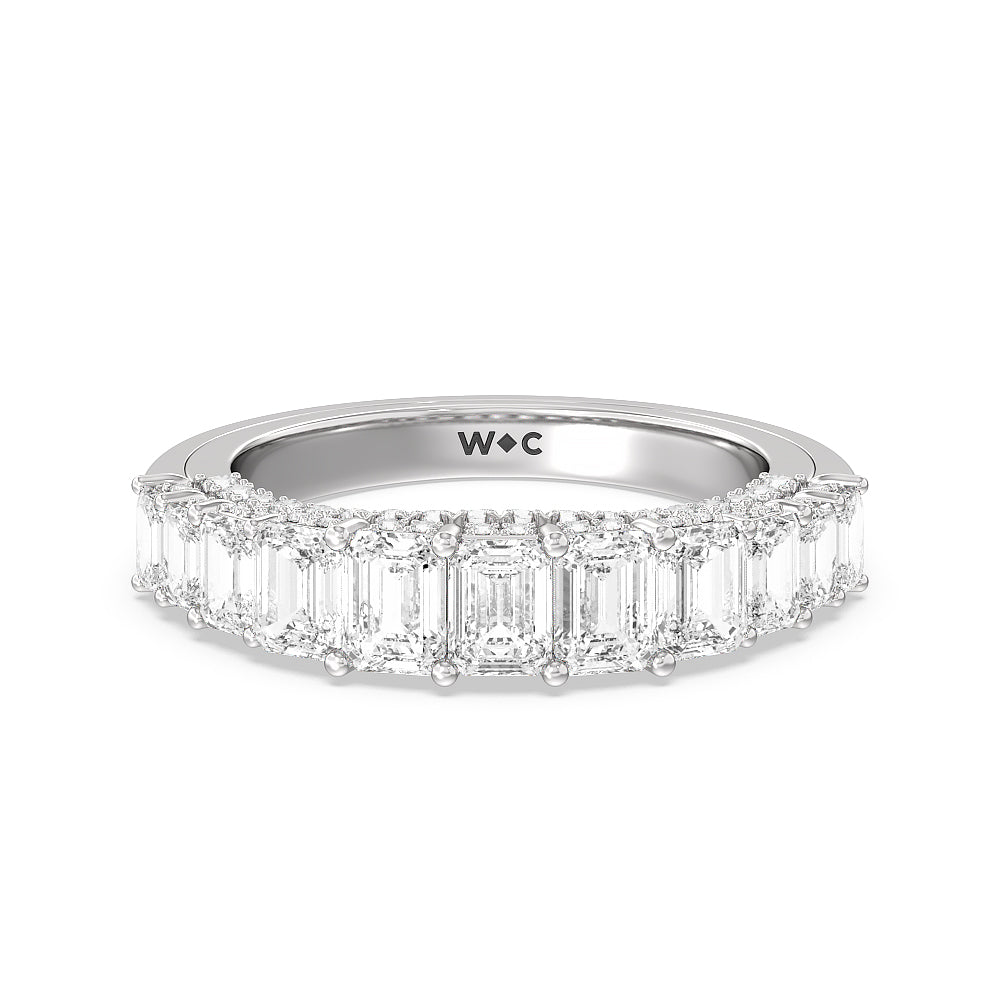 The Plaza Diamond Band with 18KT White Gold Cut Diamond in 14KT White Gold view 1
