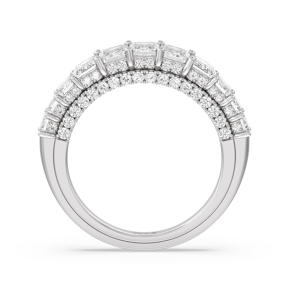 The Plaza Diamond Band with 18KT White Gold Cut Diamond in 14KT White Gold view 2

