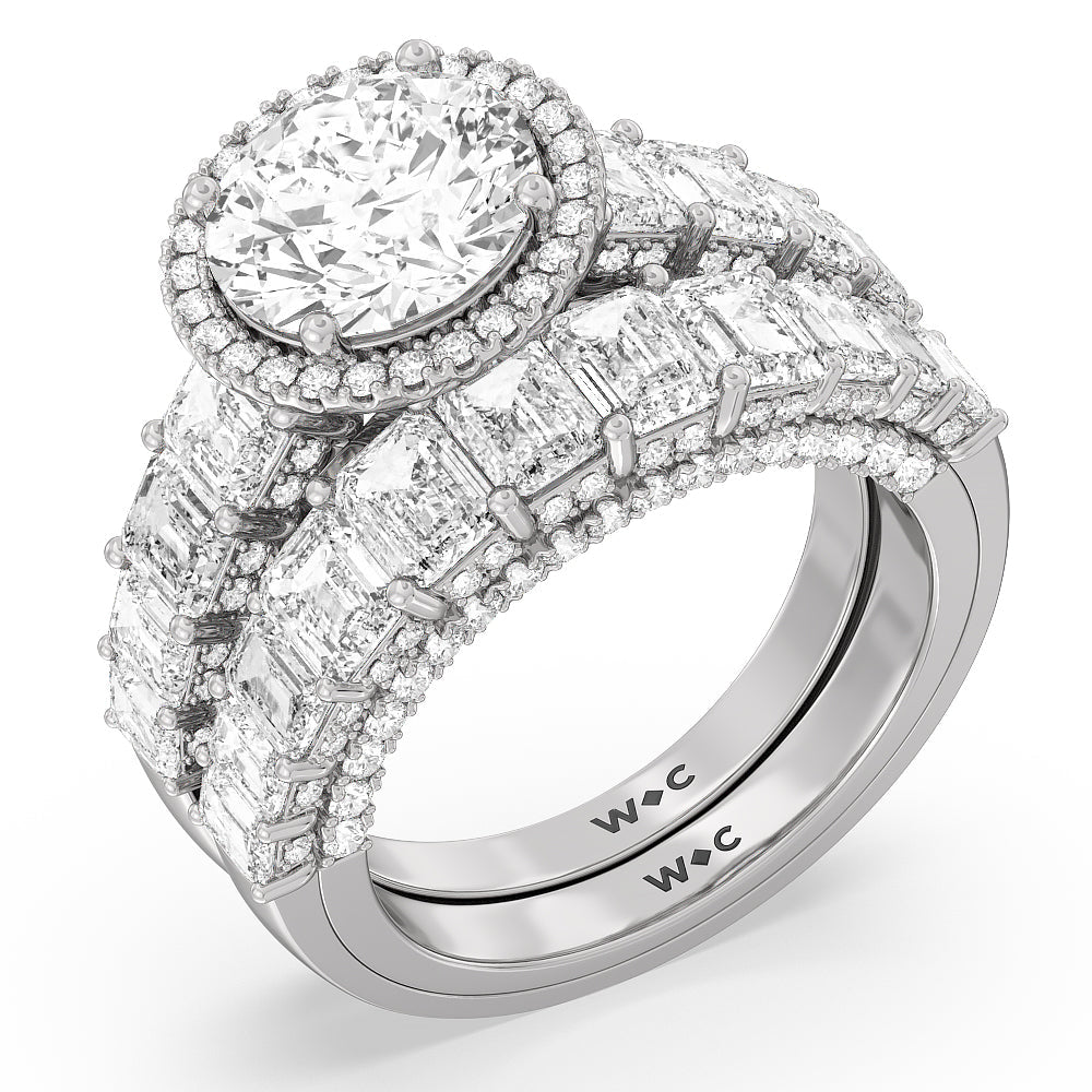 The Plaza Diamond Band with 18KT White Gold Cut Diamond in 14KT White Gold view 4
