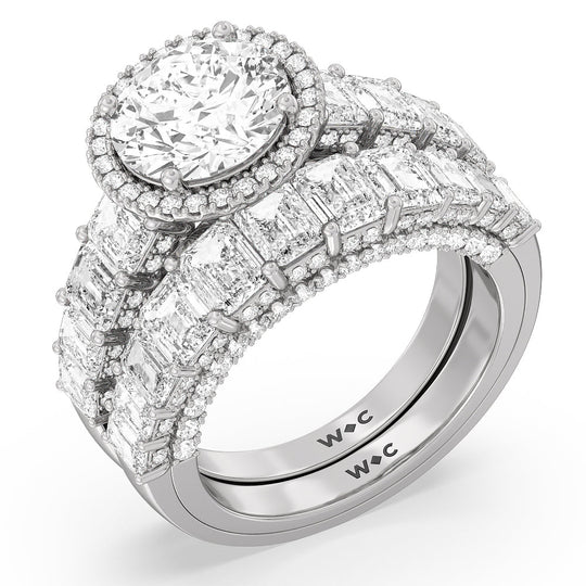 Oval Cut The Plaza Ring with Lab Grown Diamond in 14KT White & Rose Gold view 4
