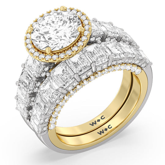Oval Cut The Plaza Ring with Lab Grown Diamond in 14KT White & Rose Gold view 5
