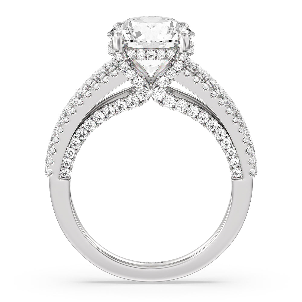 Round Cut The Tribeca Ring with Lab Grown Diamond in 14KT Platinum view 2
