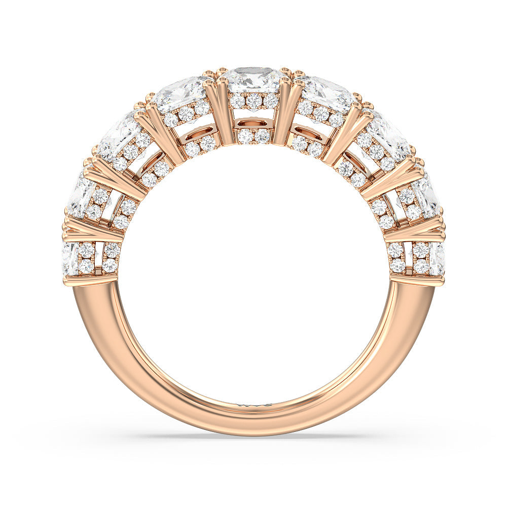 The Manhattan Band with 18KT Rose Gold Cut Diamond in 14KT Rose Gold view 2
