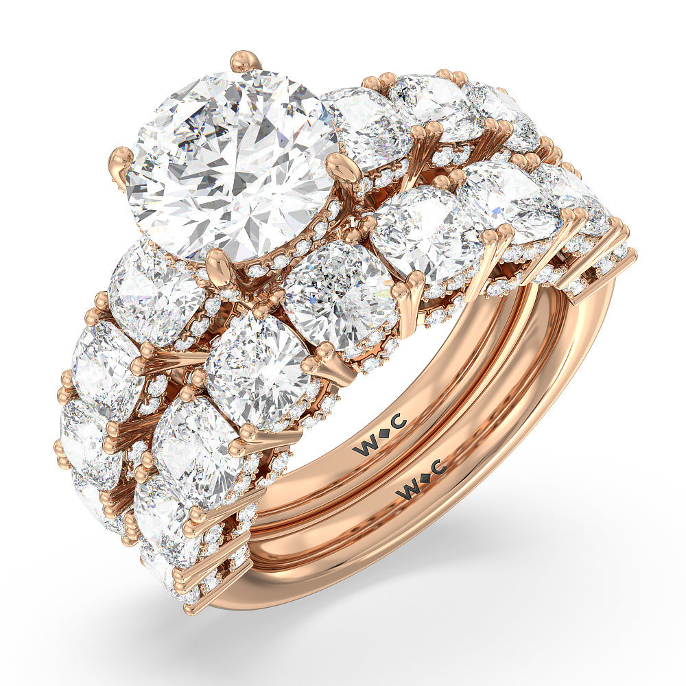 The Manhattan Band with 18KT Rose Gold Cut Diamond in 14KT Rose Gold view 3
