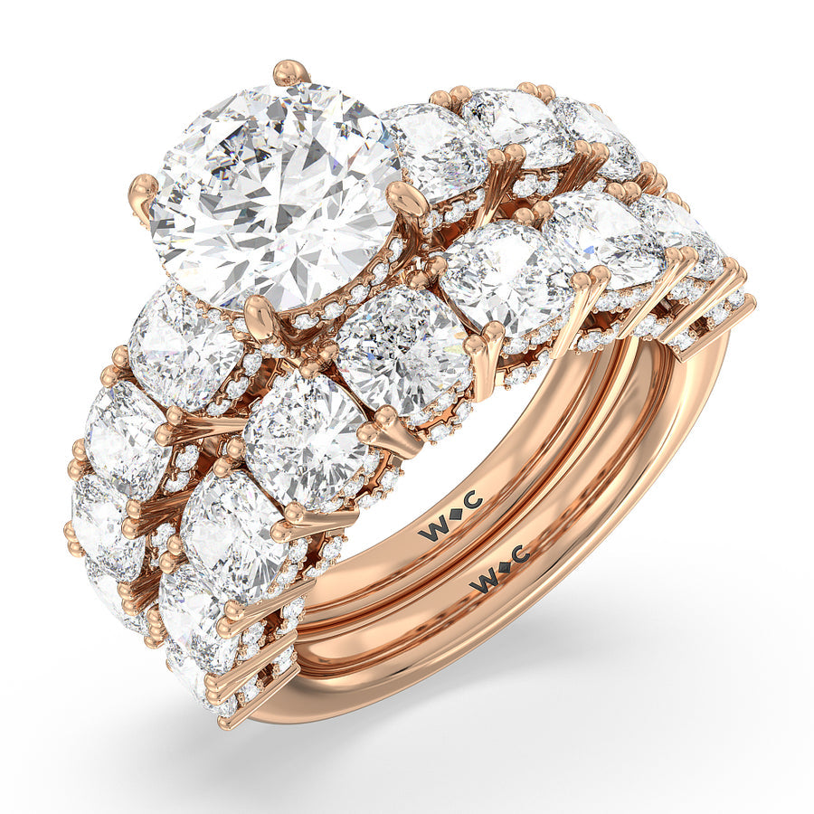 Oval Cut The Manhattan Ring with Lab Grown Diamond in 14KT Rose Gold view 6
