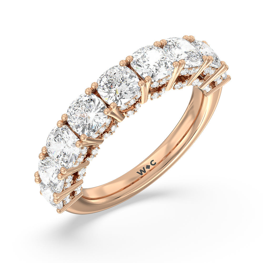 The Manhattan Band with 18KT Rose Gold Cut Diamond in 14KT Rose Gold view 4
