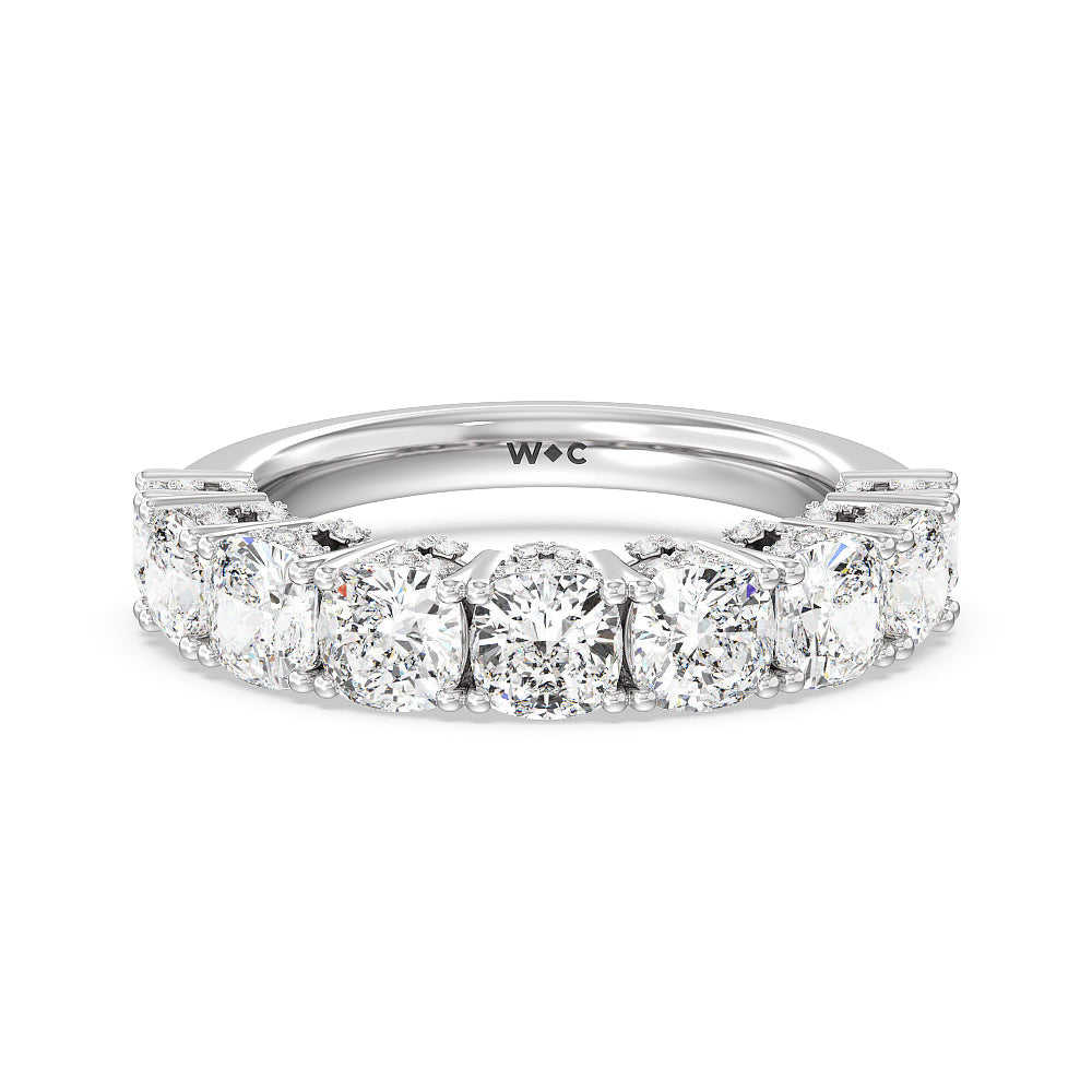 The Manhattan Band with 18KT White Gold Cut Diamond in 14KT White Gold view 1

