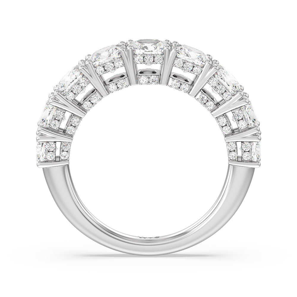 The Manhattan Band with 18KT White Gold Cut Diamond in 14KT White Gold view 2
