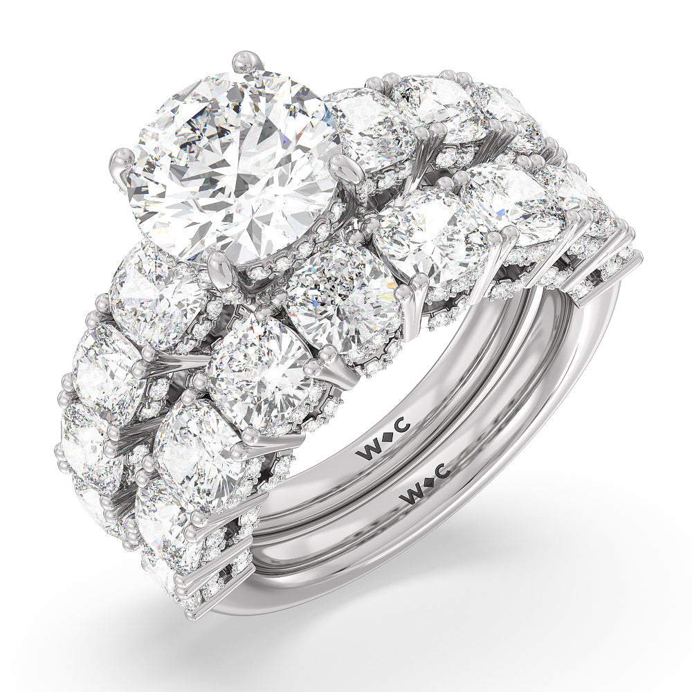 The Manhattan Band with 18KT White Gold Cut Diamond in 14KT White Gold view 3
