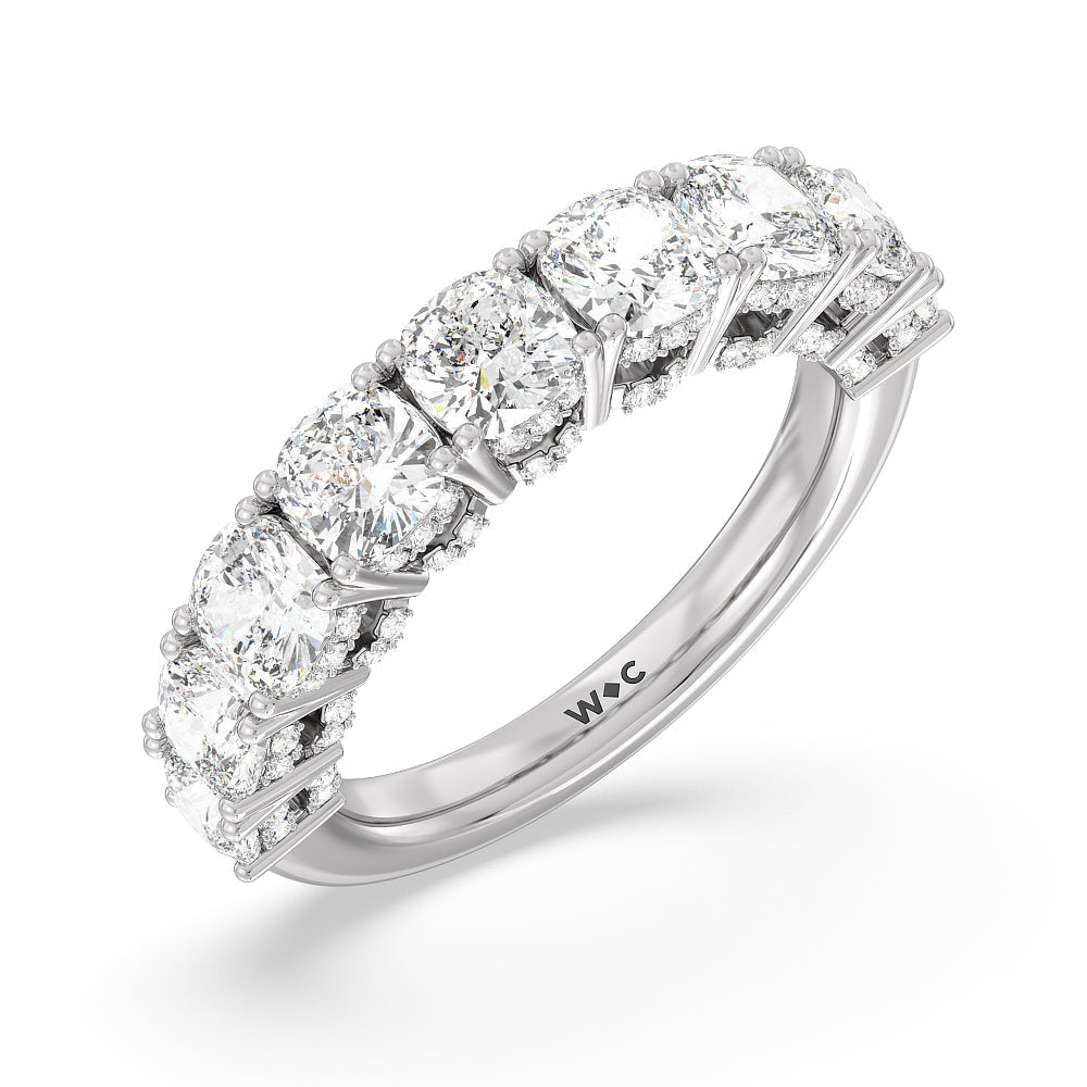 The Manhattan Band with 18KT White Gold Cut Diamond in 14KT White Gold view 4

