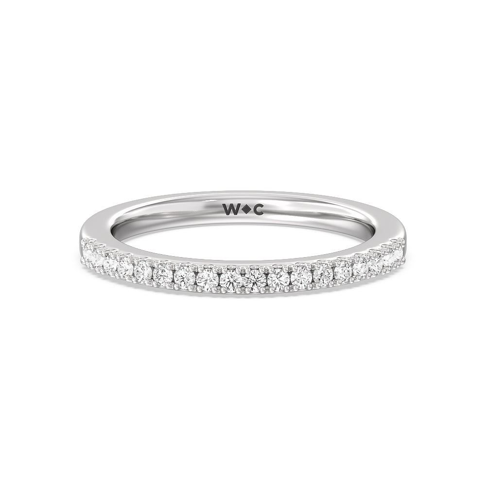 The Skyline Diamond Band with 18KT White Gold Cut Diamond in 14KT White Gold view 1

