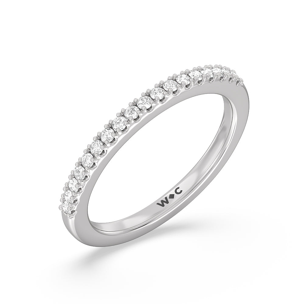 The Skyline Diamond Band with 18KT White Gold Cut Diamond in 14KT White Gold view 3

