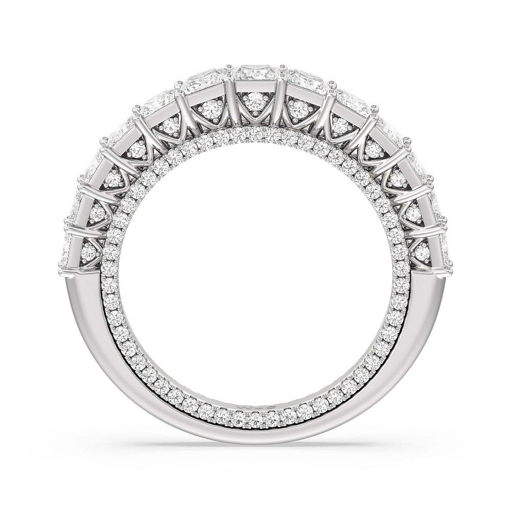 The Rockefeller Diamond Wedding Band with 18KT White Gold Cut Diamond in 14KT White Gold view 2
