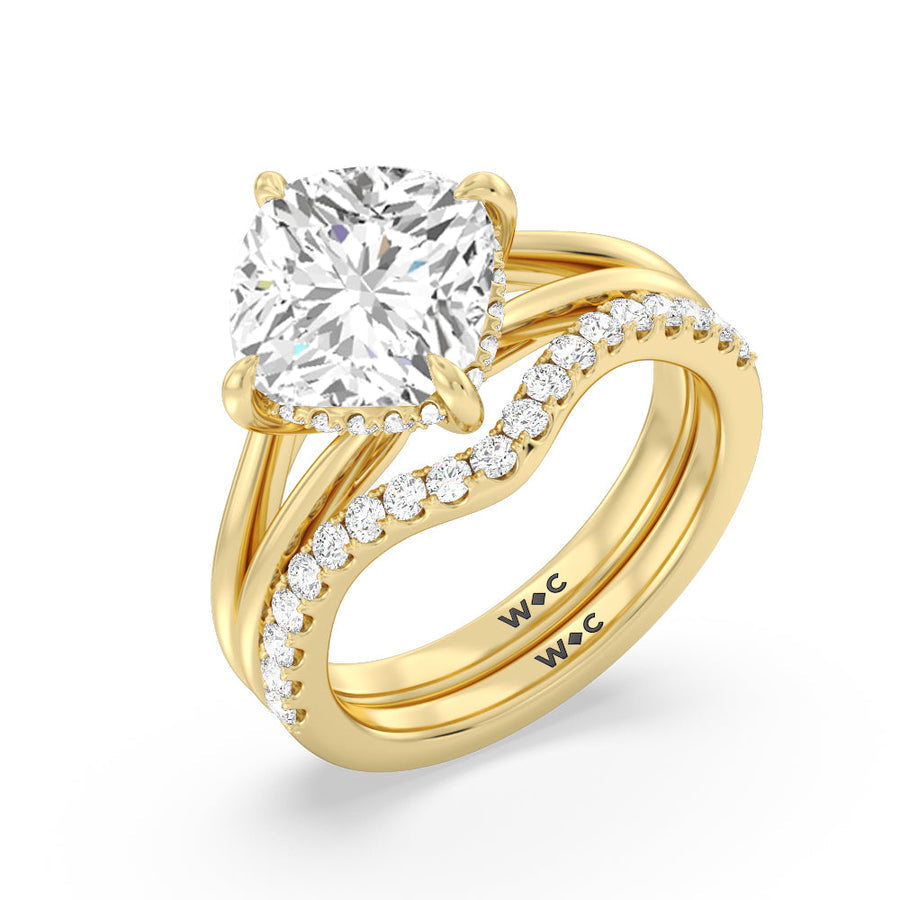 Oval Cut Elegance Hidden Halo Engagement Ring with Lab Grown Diamond in 14KT Rose Gold view 5
