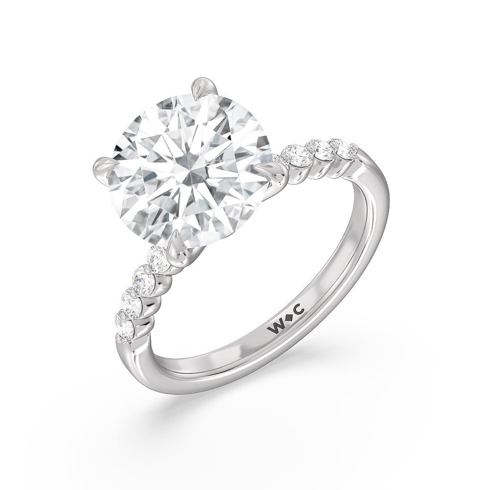 Bezeled Exalted Under Bezeled Side Stone Ring – WithClarity India